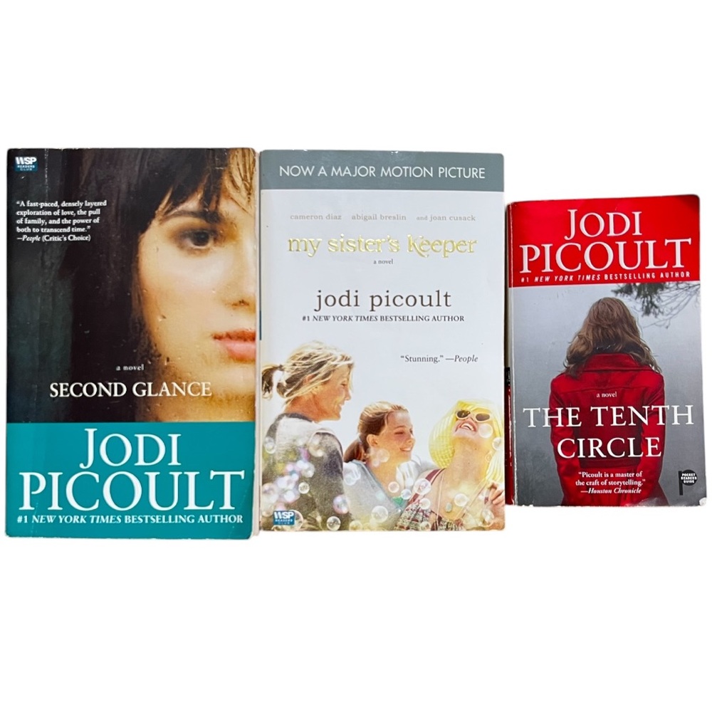 Lot of 3 Jodi Picoult novels books fiction paperback keeper second glance circle